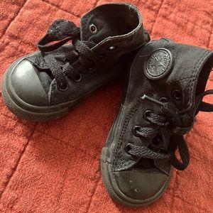 Black Converse Allstar High Tops toddler 5